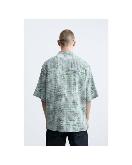 Zara Рубашка размер M зеленый