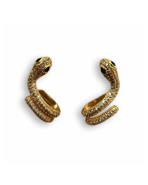 Jewelry Серьги с подвесками Змеи серебрение подарочная упаковка размер/диаметр 30 мм.