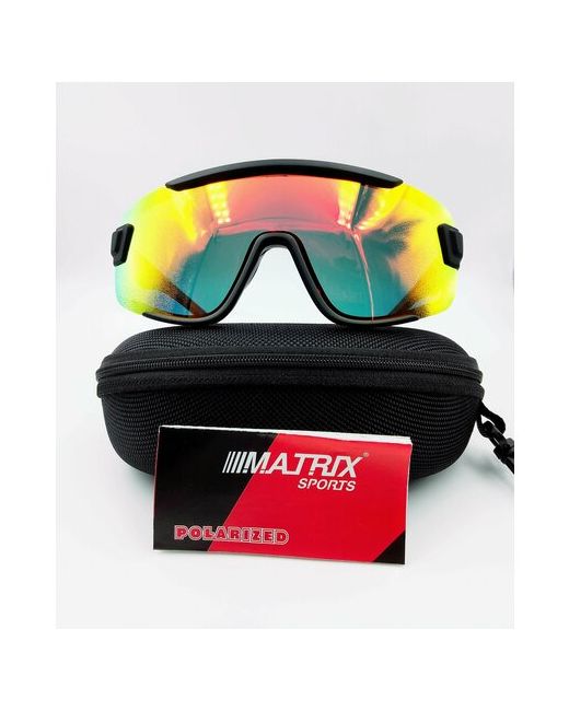 Matrix Солнцезащитные очки авиаторы оправа ударопрочные устойчивые к появлению царапин с защитой от УФ поляризационные градиентные серебряный