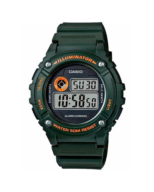 Casio Наручные часы W-216H-3BVDF оранжевый зеленый