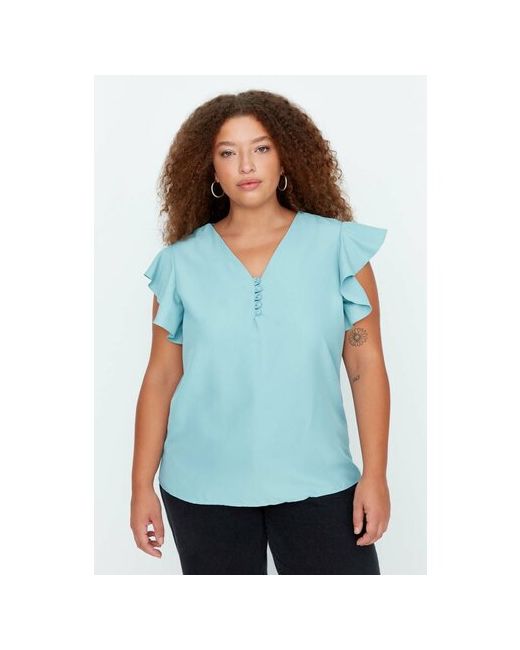 Trendyol Блуза размер 54 зеленый