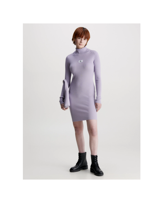 Calvin Klein Платье-водолазка повседневное прилегающее до колена размер 44S