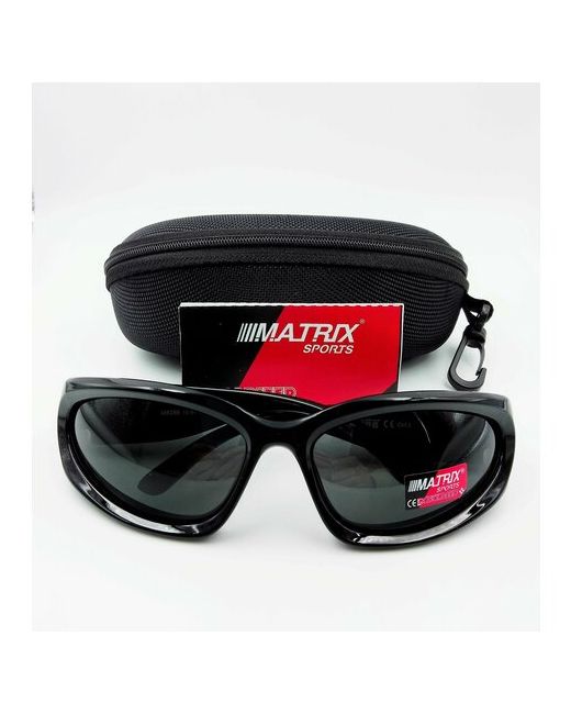 Matrix Солнцезащитные очки квадратные оправа металл спортивные градиентные с защитой от УФ поляризационные серый