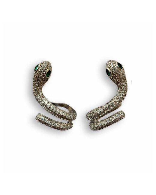 Jewelry Серьги с подвесками Змеи серебрение подарочная упаковка размер/диаметр 30 мм. серебряный