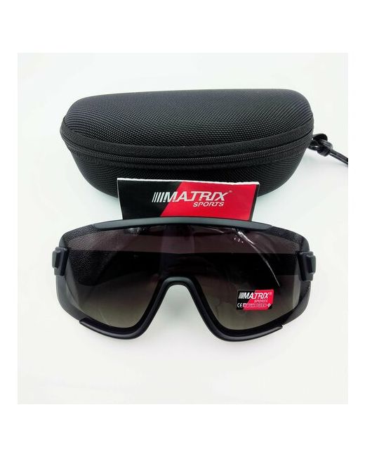 Matrix Солнцезащитные очки квадратные оправа металл спортивные градиентные с защитой от УФ поляризационные черный