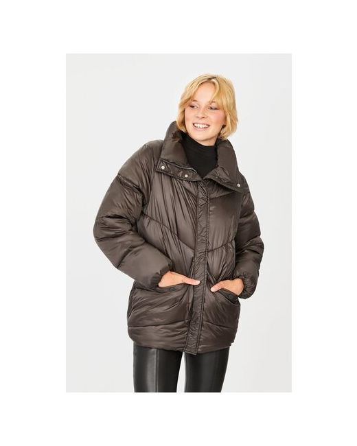 Baon куртка демисезон/зима средней длины силуэт свободный карманы подкладка размер 42