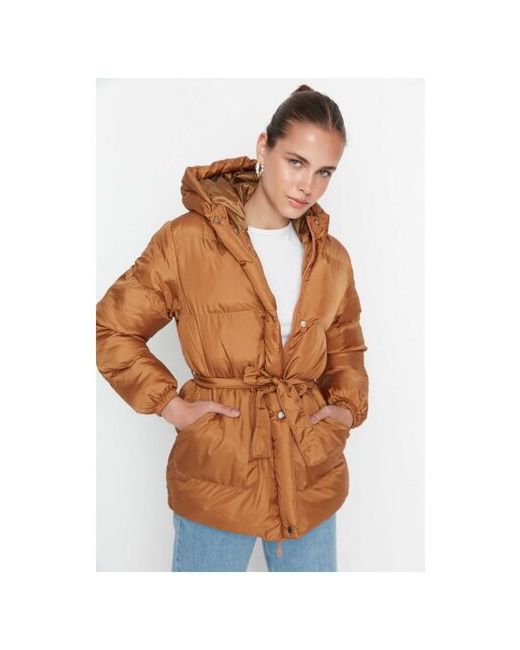 Trendyol куртка демисезон/зима средней длины подкладка размер 44