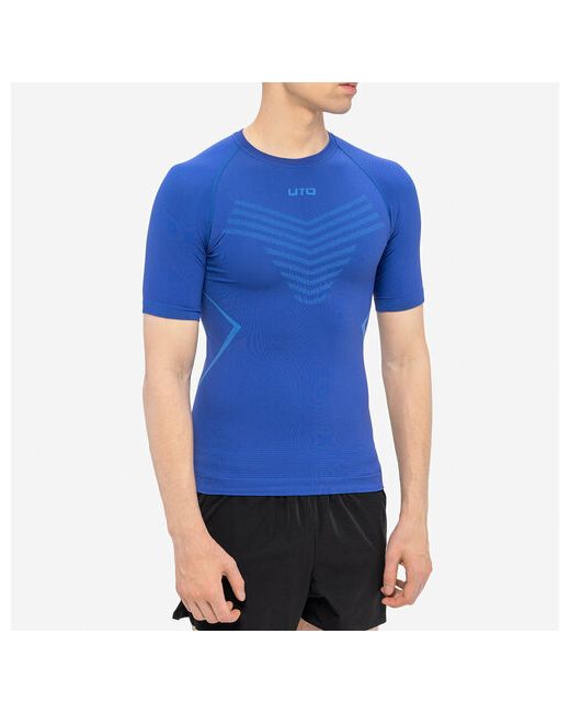 Uto Термобелье футболка воздухопроницаемое влагоотводящий материал быстросохнущее плоские швы размер синий