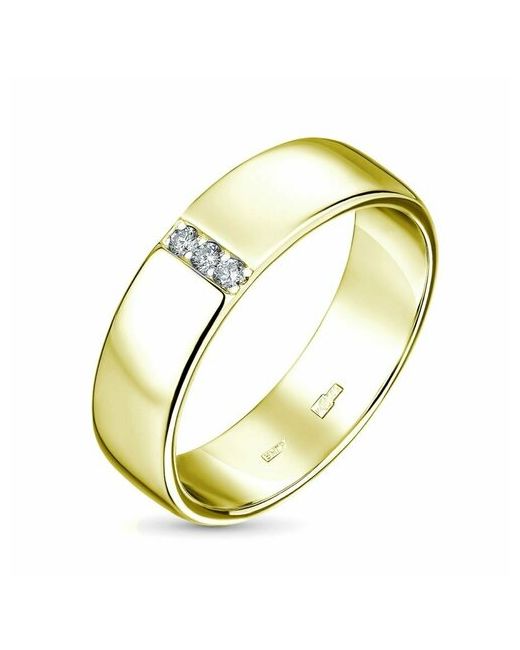 Core Design Jewellery Кольцо желтое золото 585 проба бриллиант размер 17 желтый