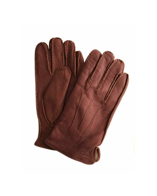 Kasablanka Демисезонные для подростков кожаные перчатки на шерстяной трикотажной подкладке Размер 9