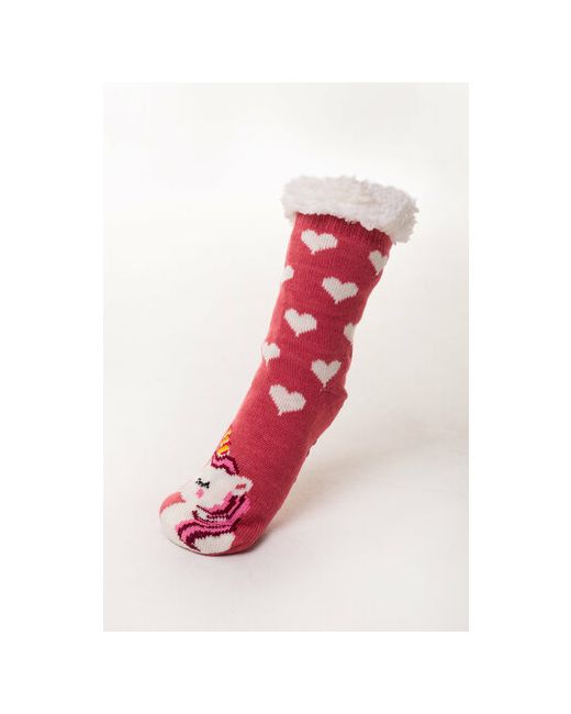 Hobby Line носки высокие износостойкие махровые на Новый год нескользящие утепленные бесшовные размер 40 мультиколор