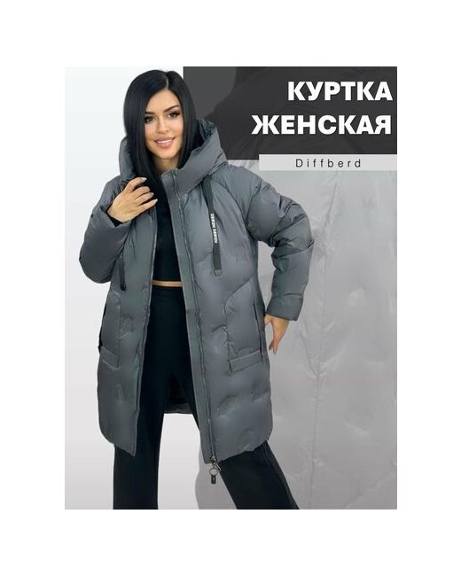 Diffberd куртка зимняя средней длины силуэт прямой карманы размер 56