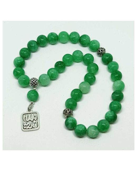 Буйнова Н.Е. Мусульманские четки из зеленого авантюрина на 33 камня арабские Аллах идеален