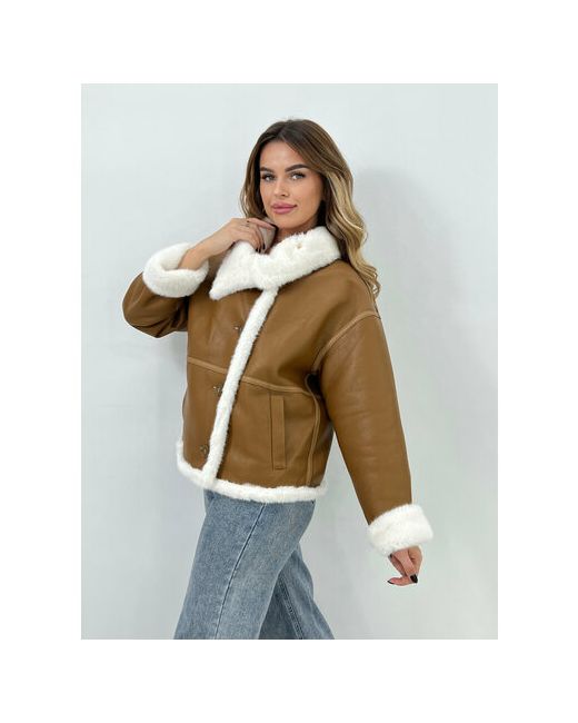 Karmelstyle куртка демисезон/зима средней длины силуэт прямой размер 50