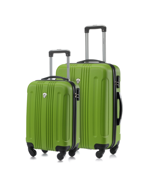 L'Case Комплект чемоданов 2 шт. водонепроницаемый 66 л размер зеленый