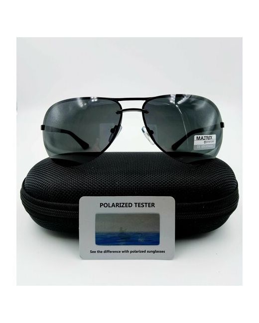 Matrix Солнцезащитные очки овальные оправа металл спортивные с защитой от УФ поляризационные