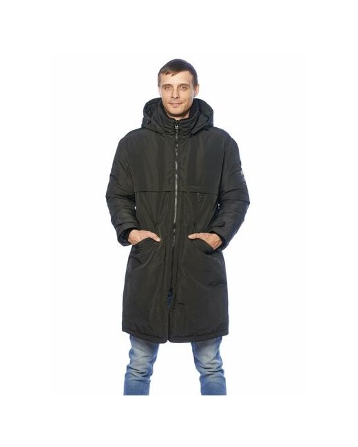 Malidinu куртка зимняя внутренний карман капюшон карманы манжеты размер 54