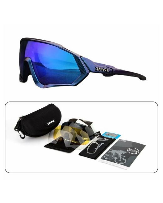 Kapvoe Солнцезащитные очки сменные линзы спортивные поляризационные фиолетовый