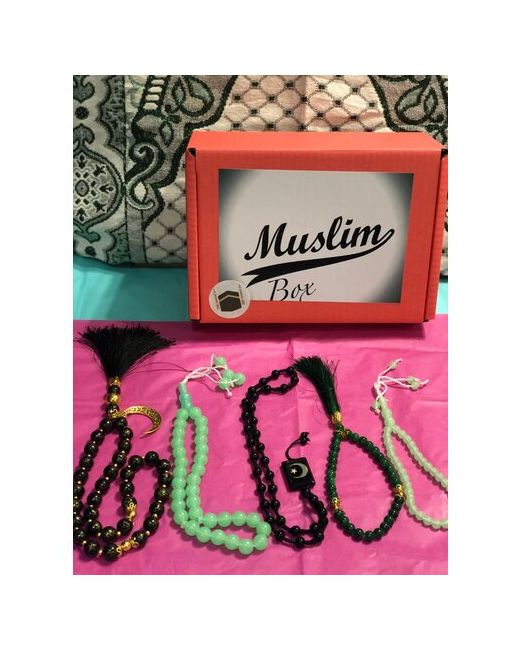 MuslimBox Чётки мусульманские шар 10 Змеевик 33 бусины через перемычку