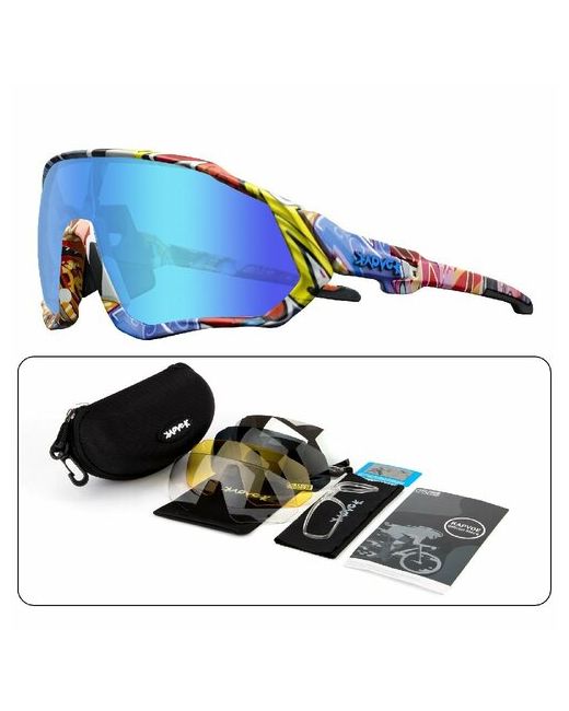 Kapvoe Солнцезащитные очки спортивные сменные линзы поляризационные разноцветный