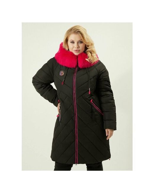 Riches куртка-рубашка демисезон/зима удлиненная силуэт прямой несъемный капюшон стеганая манжеты влагоотводящая ветрозащитная для беременных карманы размер 50 красный черный