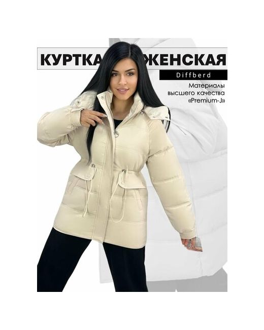 Diffberd куртка зимняя средней длины силуэт полуприлегающий карманы размер 50