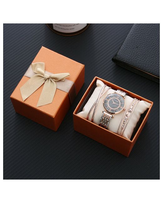 Time Shop Наручные часы Часы с браслетом кварцевые подарочный комплект серебряный