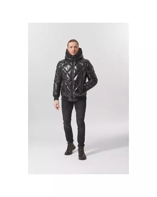 Madzerini куртка силуэт прямой капюшон стеганая карманы внутренний карман водонепроницаемая ветрозащитная манжеты размер 60