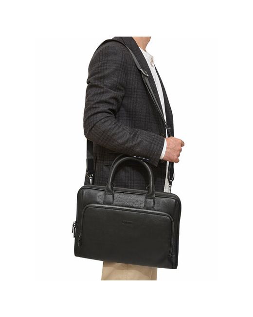 Carim Портфель 5584-10 на молнии карман для планшета отделение ноутбука вмещает А4 с плечевым ремнем