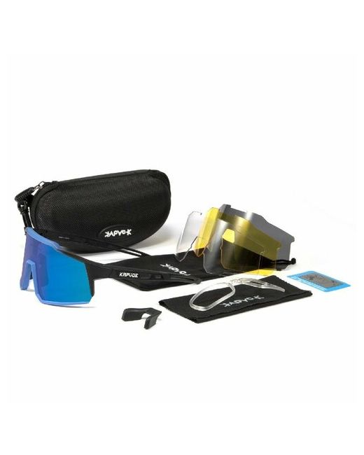 Kapvoe Солнцезащитные очки сменные линзы спортивные поляризационные черный
