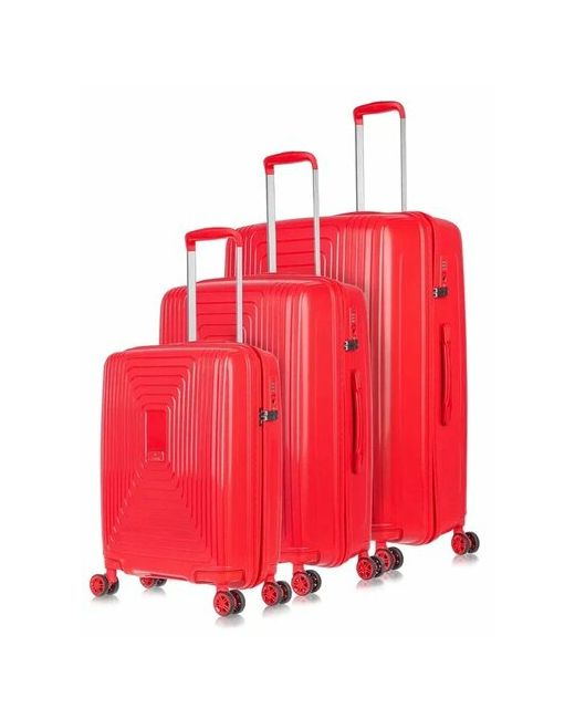 L'Case Комплект чемоданов 3 шт. водонепроницаемый 136 л размер