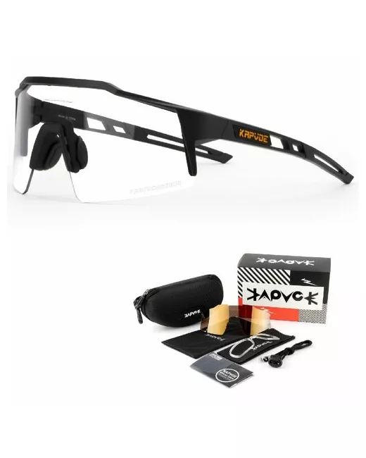 Kapvoe Солнцезащитные очки спортивные поляризационные фотохромные черный