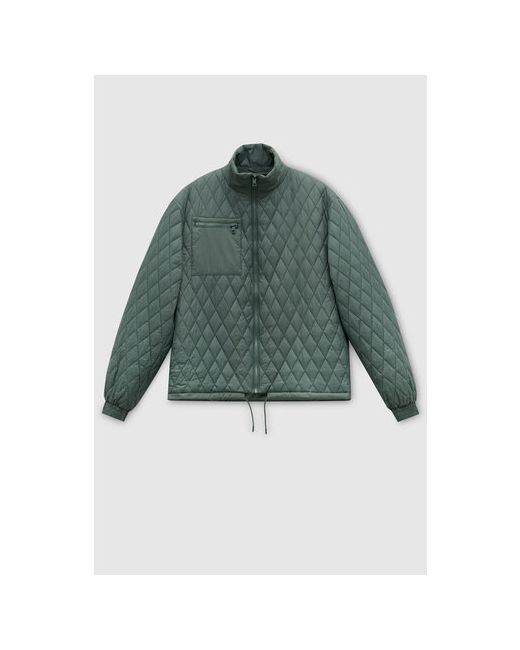 Finn Flare куртка демисезонная силуэт прямой карманы водонепроницаемая стеганая размер зеленый
