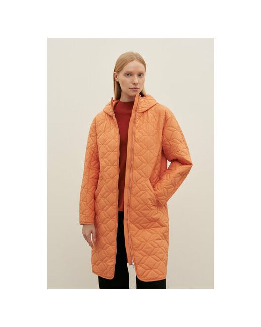 Finn Flare куртка демисезонная средней длины силуэт свободный ветрозащитная водонепроницаемая капюшон стеганая размер