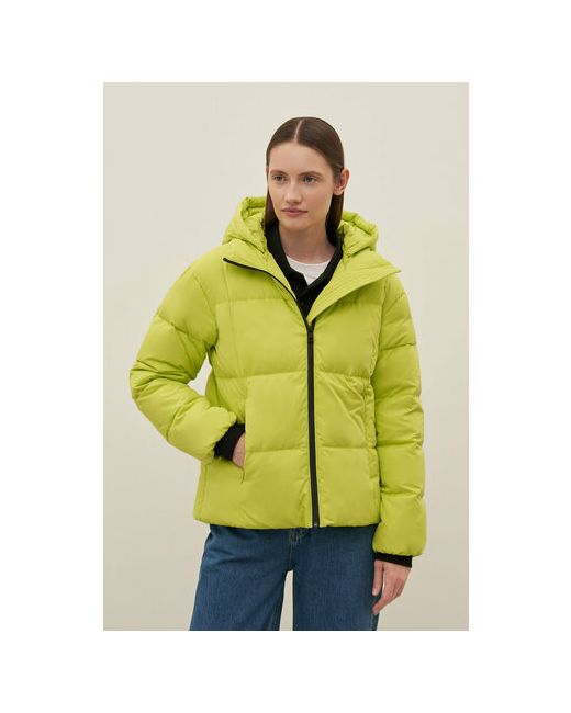 Finn Flare куртка демисезонная средней длины силуэт прямой съемный капюшон стеганая ветрозащитная водонепроницаемая размер