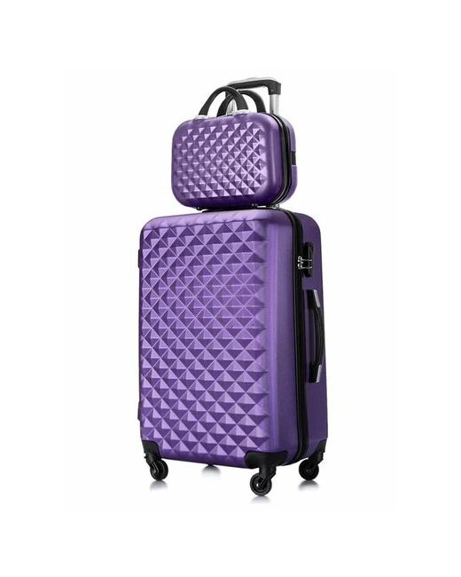L'Case Комплект чемоданов Phatthaya 2 шт. рифленая поверхность опорные ножки на боковой стенке износостойкий размер