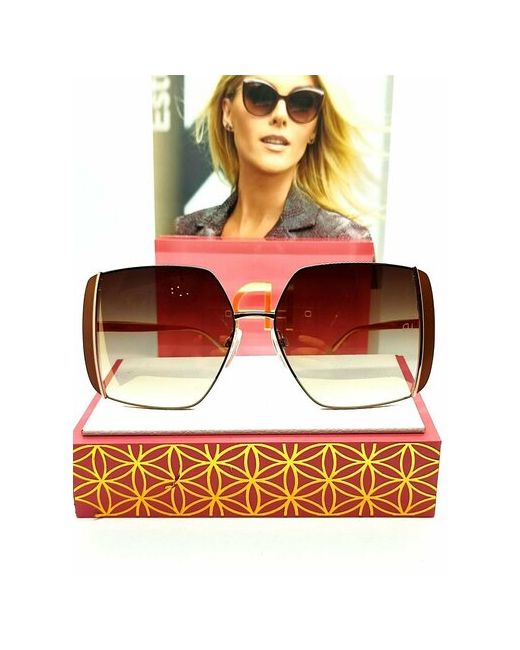 Ana Hickman Солнцезащитные очки AH318905B квадратные оправа зеркальные с защитой от УФ градиентные для