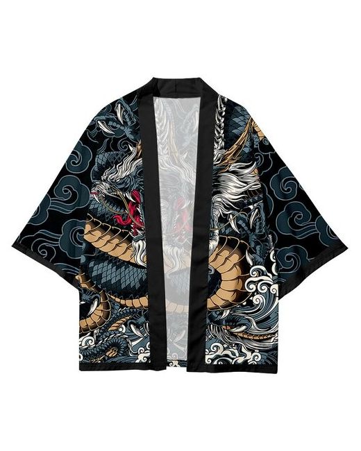 Vlasov Карнавальные костюмы кардиган шелковый оверсайз кимоно накидка хаори аниме японский стиль Размер 160-175
