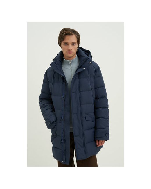 Finn Flare Пальто демисезонное силуэт прямой капюшон размер