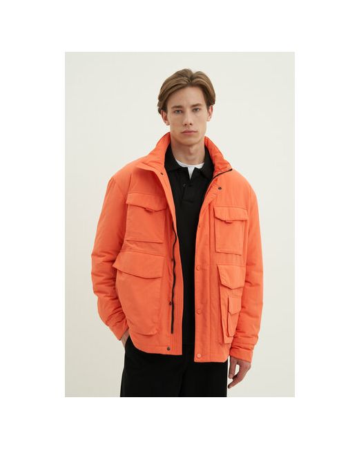 Finn Flare куртка демисезонная силуэт прямой съемный капюшон водонепроницаемая карманы утепленная размер