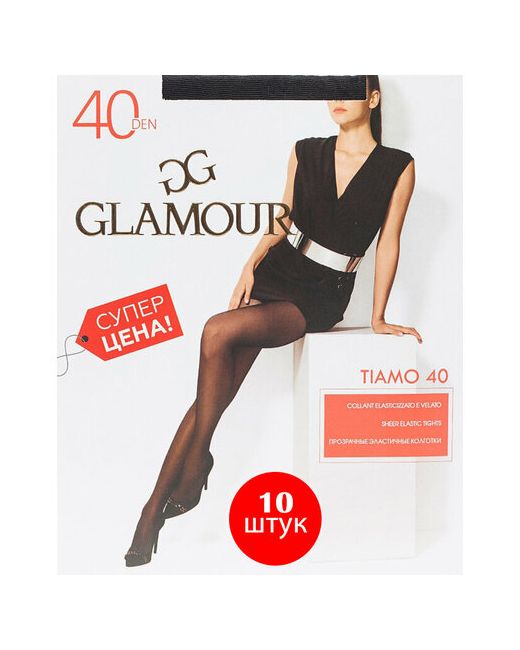 Glamour Колготки 40 den с шортиками 10 шт. размер