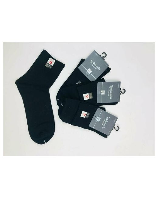 Turkan носки 4 пары классические утепленные на Новый год размер черный
