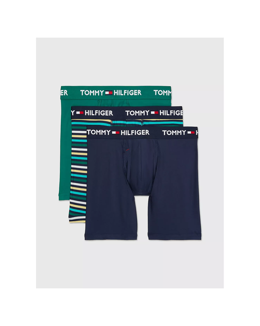 Tommy Hilfiger Комплект трусов боксеры средняя посадка подарочная упаковка плоские швы быстросохнущая размер 91-96 см мультиколор 3 шт.