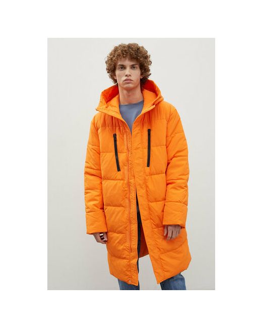 Finn Flare Пальто демисезонное силуэт свободный капюшон стеганое утепленное размер 2XL