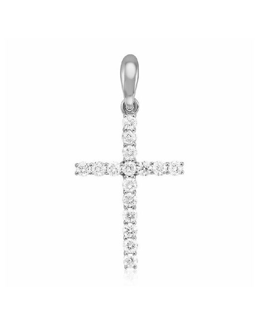 Белый бриллиант Подвеска крест с бриллиантом 7-31-0023-201