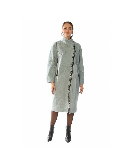 Toni Grazza Пальто овчина удлиненное силуэт прямой карманы размер 44