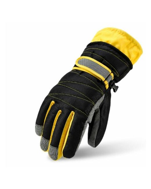 Lambushka Теплые зимние перчатки черные размер XL