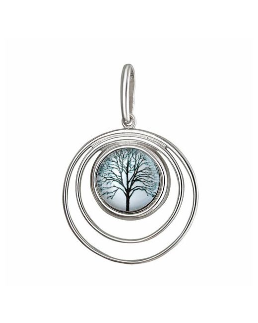 Эстет Подвеска Дерево с ювелирным стеклом из серебра 01П252697-4