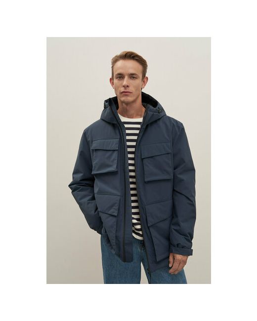 Finn Flare куртка демисезонная силуэт прямой капюшон водонепроницаемая карманы размер