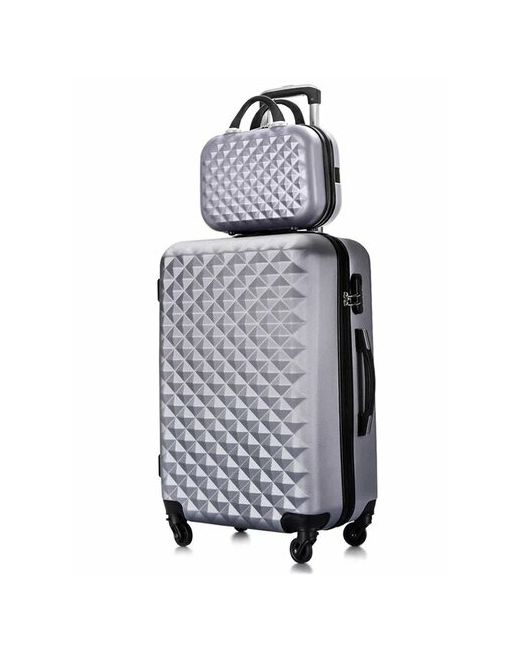 L'Case Комплект чемоданов Phatthaya 2 шт. рифленая поверхность опорные ножки на боковой стенке износостойкий размер